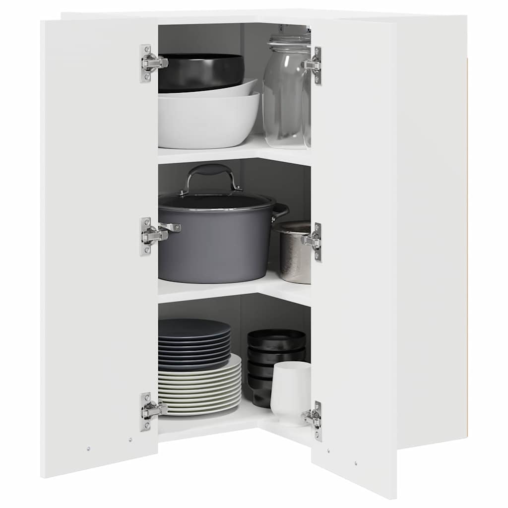 Hanging Cabinet White 57 x 57 x 80 cm Engineered Wood