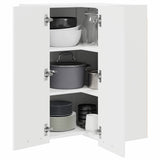 Hanging Cabinet Riga White 57 x 57 x 80 cm Engineered Wood - Side View