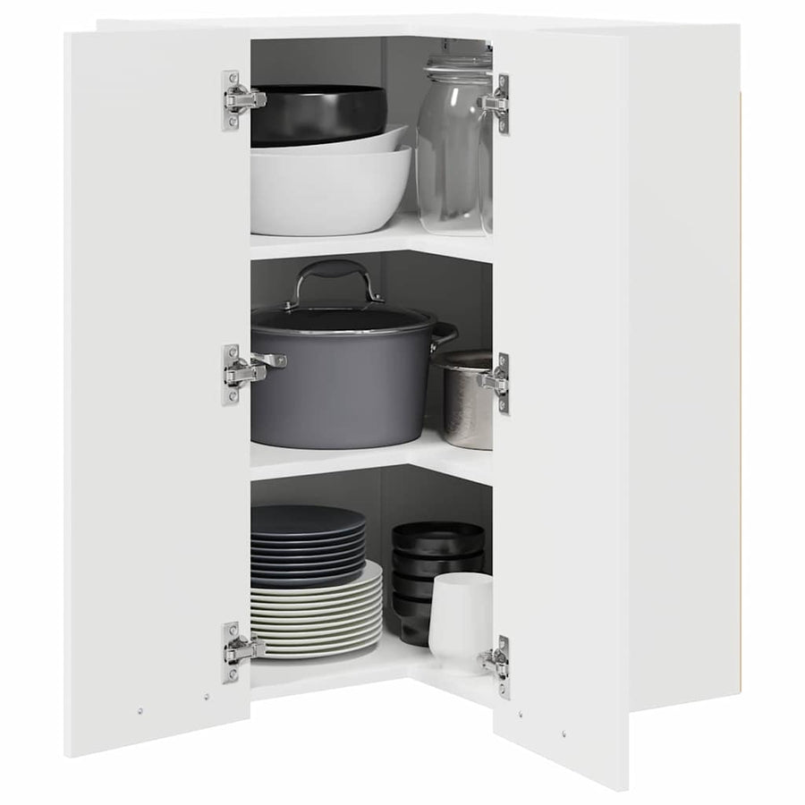 Hanging Cabinet White 57 x 57 x 80 cm Engineered Wood