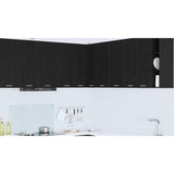 Hanging Cabinet Black Oak and White 57 x 57 x 80 cm