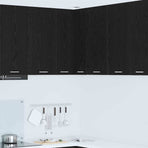Hanging Cabinet Black Oak and White 57 x 57 x 80 cm