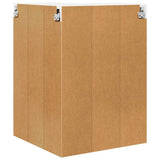 Hanging Cabinet Riga Black Oak and White 57 x 57 x 80 cm - Low Angle