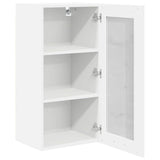 Hanging Cabinet with Door White 40 x 31 x 80 cm Engineered Wood