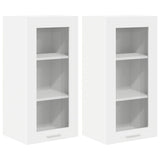 Hanging Cabinet 2 pcs White 40 x 31 x 80 cm Engineered Wood