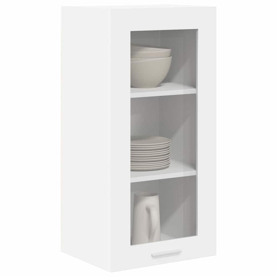 Hanging Cabinet 2 pcs White Engineered Wood