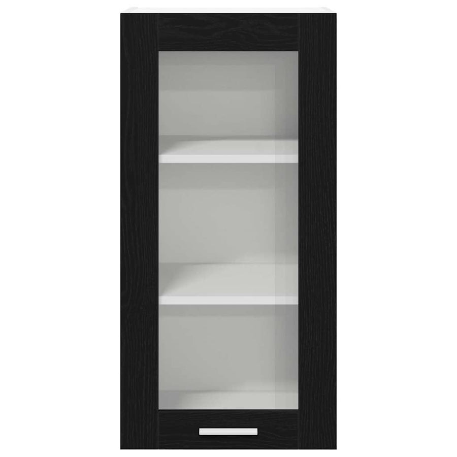 Hanging Cabinet Black Oak 40 x 31 x 80 cm Engineered Wood