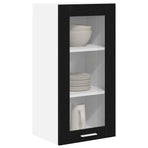Hanging Cabinet 2 pcs Black Oak Engineered Wood