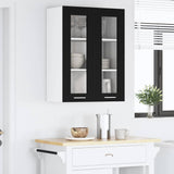 Hanging Cabinet Riga Black Oak 60 x 31 x 80 cm Engineered Wood - Top-Down View