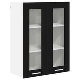 Hanging Cabinet Black Oak 60 x 31 x 80 cm Engineered Wood
