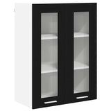 Hanging Cabinet Riga Black Oak 60 x 31 x 80 cm Engineered Wood - Front View