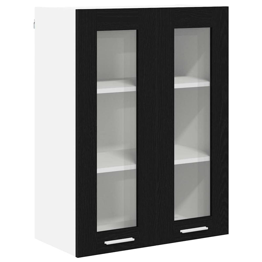 Hanging Cabinet Black Oak 60 x 31 x 80 cm Engineered Wood