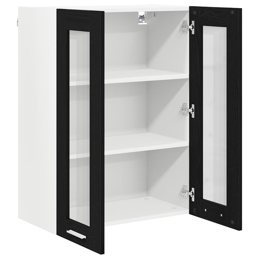 Hanging Cabinet Black Oak 60 x 31 x 80 cm Engineered Wood