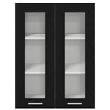 Hanging Cabinet Black Oak 60 x 31 x 80 cm Engineered Wood
