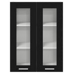 Hanging Cabinet Black Oak 60 x 31 x 80 cm Engineered Wood