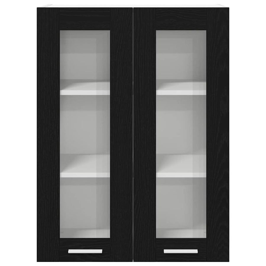 Hanging Cabinet Black Oak 60 x 31 x 80 cm Engineered Wood
