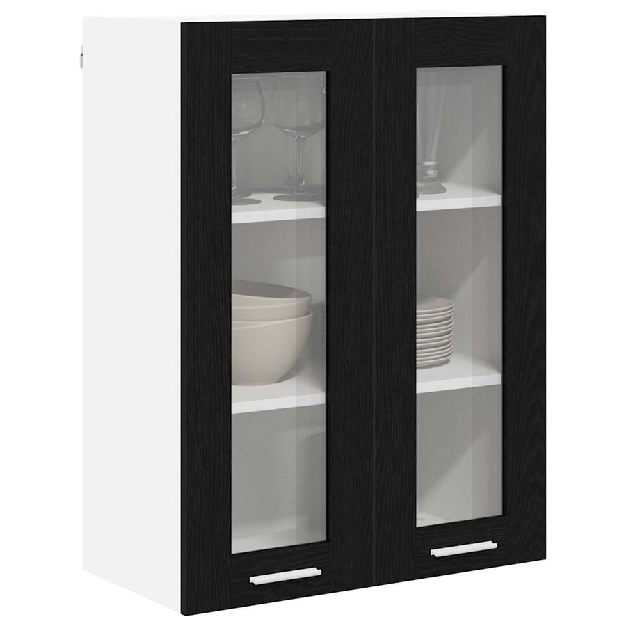 Hanging Cabinet Black Oak 60 x 31 x 80 cm Engineered Wood