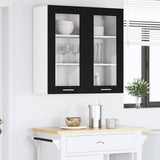 Hanging Cabinet Riga Black Oak 80 x 31 x 80 cm Engineered Wood - Top-Down View