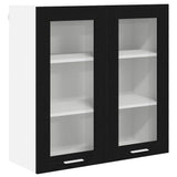Hanging Cabinet Riga Black Oak 80 x 31 x 80 cm Engineered Wood - Front View