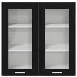 Hanging Cabinet Black Oak 80 x 31 x 80 cm Engineered Wood