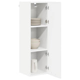 Hanging Cabinet Riga White 30 x 31 x 100 cm Engineered Wood - Side View
