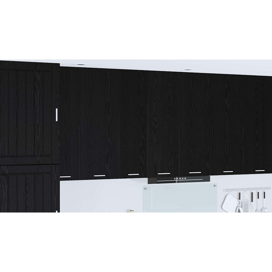 Hanging Cabinet Black Oak 30 x 31 x 100 cm Engineered Wood