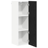 Hanging Cabinet Riga Black Oak 30 x 31 x 100 cm Engineered Wood - 45-Degree Angle