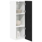 Hanging Cabinet Black Oak 30 x 31 x 100 cm Engineered Wood
