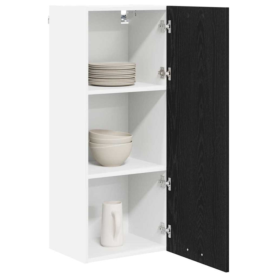 Hanging Cabinet Black Oak 40 x 31 x 100 cm Engineered Wood
