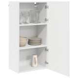 Hanging Cabinet Riga White 50 x 31 x 100 cm Engineered Wood - Side View