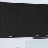 Hanging Cabinet Riga Black Oak and White 50 x 31 x 100 cm