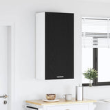 Hanging Cabinet Riga Black Oak and White 50 x 31 x 100 cm - Top-Down View