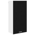 Hanging Cabinet Black Oak and White 50 x 31 x 100 cm