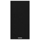 Hanging Cabinet with Door Black Oak and White 50 x 31 x 100 cm