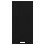 Hanging Cabinet Riga Black Oak and White 50 x 31 x 100 cm - Rear View