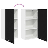 Hanging Cabinet Riga Black Oak and White 50 x 31 x 100 cm - Extra Image