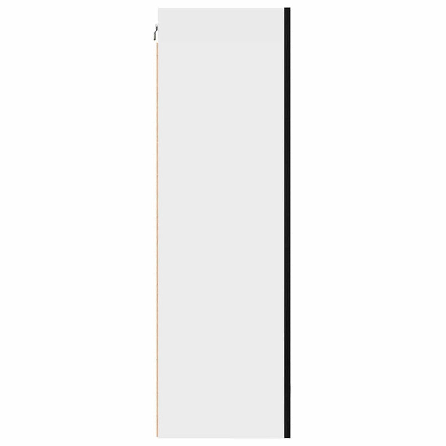 Hanging Cabinet Black Oak and White 50 x 31 x 100 cm