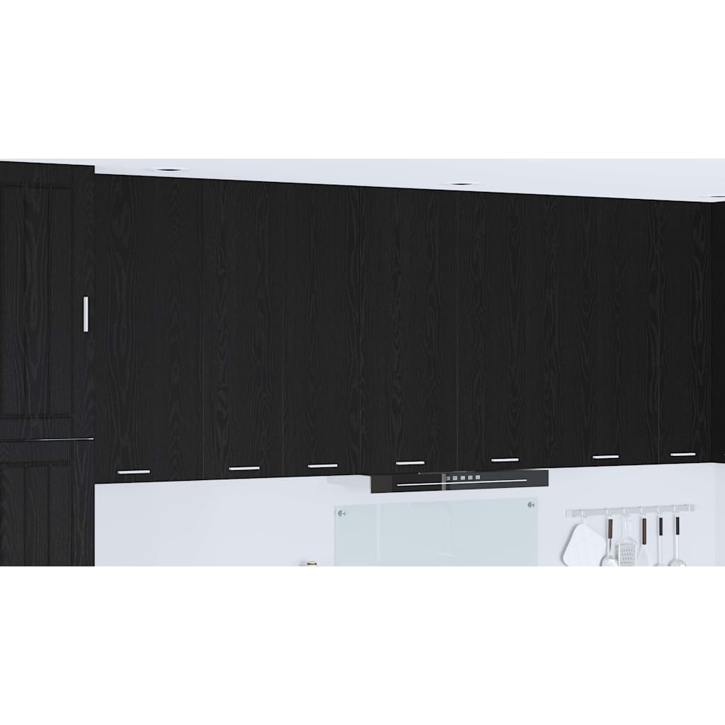 Hanging Cabinet Black Oak 60 x 31 x 100 cm Engineered Wood