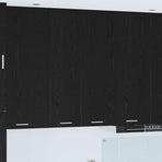 Hanging Cabinet Black Oak 60 x 31 x 100 cm Engineered Wood