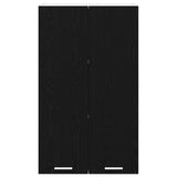 Hanging Cabinet Black Oak 60 x 31 x 100 cm Engineered Wood