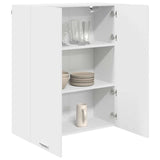 Hanging Cabinet Riga White 80 x 31 x 100 cm Engineered Wood - Side View