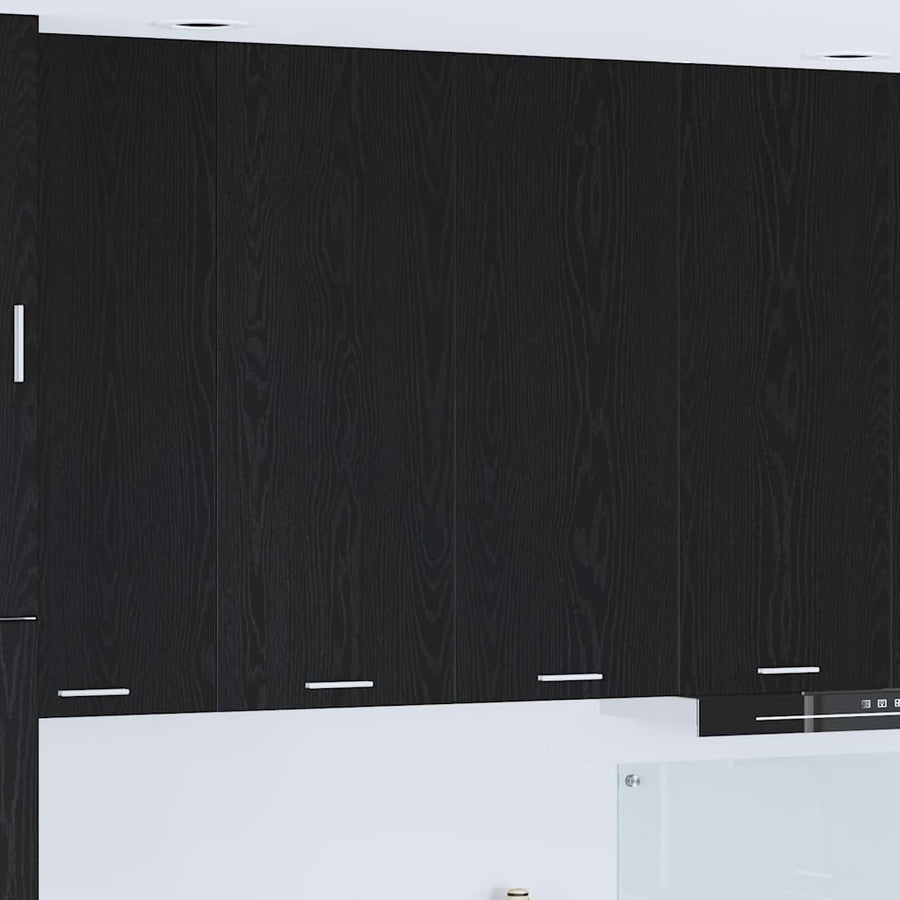 Hanging Cabinet Black Oak 80 x 31 x 100 cm Engineered Wood