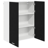 Hanging Cabinet Riga Black Oak 80 x 31 x 100 cm Engineered Wood - 45-Degree Angle