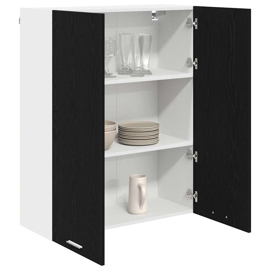 Hanging Cabinet Black Oak 80 x 31 x 100 cm Engineered Wood