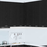 Hanging Cabinet Black Oak and White 57 x 57 x 100 cm