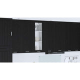 Hanging Cabinet Black Oak 40 x 31 x 100 cm Engineered Wood