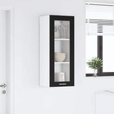 Hanging Cabinet Riga Black Oak 40 x 31 x 100 cm Engineered Wood - Top-Down View