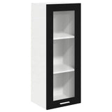 Hanging Cabinet Riga Black Oak 40 x 31 x 100 cm Engineered Wood - Front View