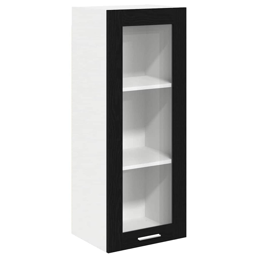 Hanging Cabinet Black Oak 40 x 31 x 100 cm Engineered Wood