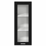 Hanging Cabinet Riga Black Oak 40 x 31 x 100 cm Engineered Wood - Rear View