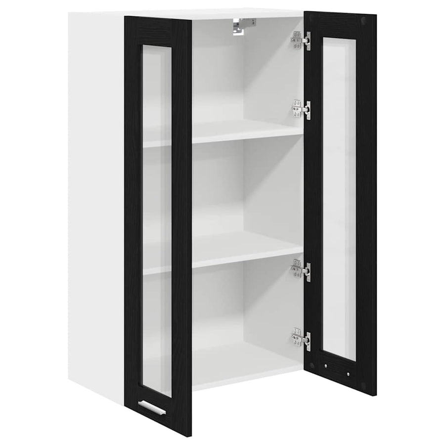 Hanging Cabinet Black Oak 60 x 31 x 100 cm Engineered Wood